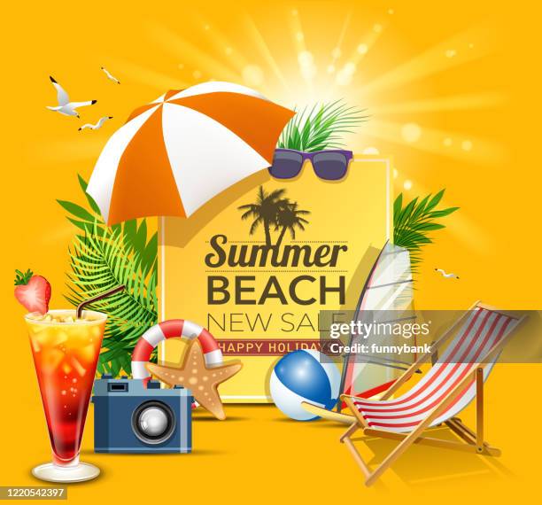 new holiday message - summer background stock illustrations
