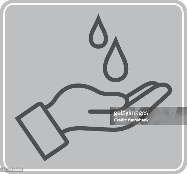 washing hands symbol - soap bubble white background stock illustrations