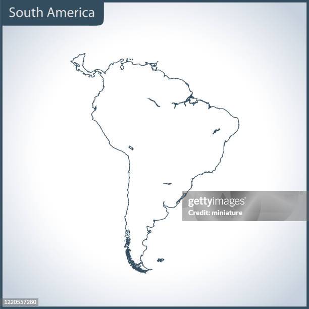 ilustraciones, imágenes clip art, dibujos animados e iconos de stock de mapa de américa del sur - south america