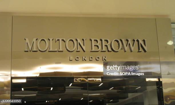 Molton Brown logo seen at one of their branches.