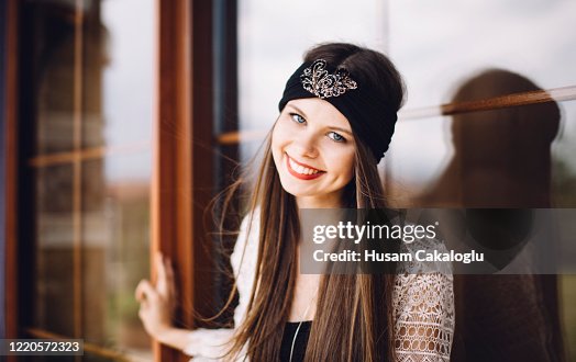 Beautiful Dimpled Woman In Lace Pareo High-Res Stock Photo - Getty Images