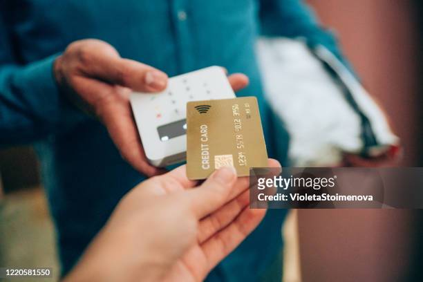 home delivery - debit cards credit cards accepted stock pictures, royalty-free photos & images