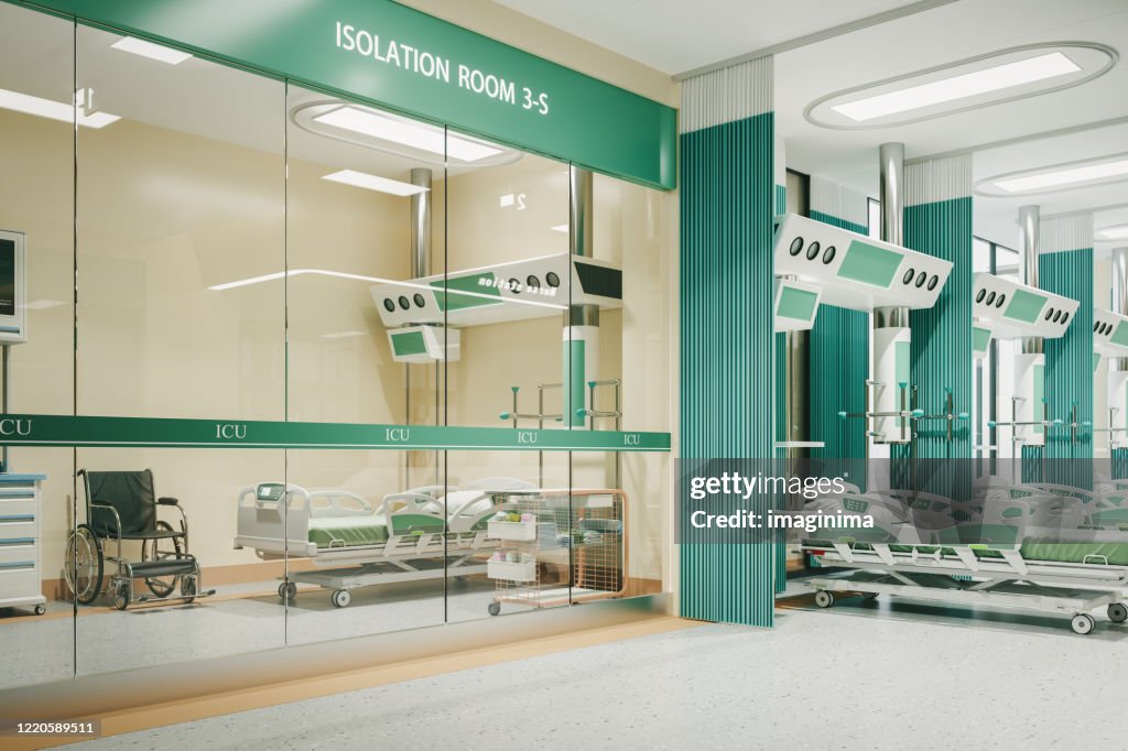 Empty Modern Hospital Intensive Care Unit