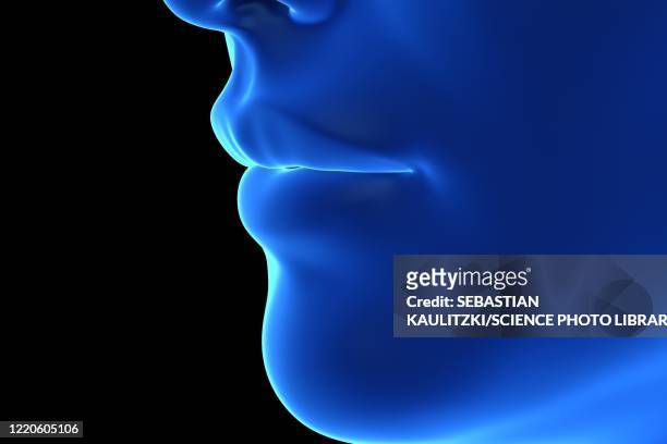 female mouth, illustration - blue lips stock illustrations