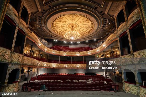 General view of a deserted Old Vic Theatre, the current home of 'LUNGS' directed by Matthew Warchus on June 9, 2020 in London, England. London's...
