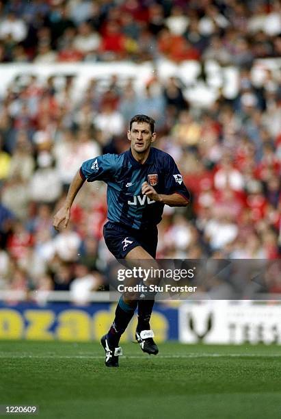 Tony Adams of Arsenal in action during the FA Carling Premiership match against Middlesborough played at the Riverside Stadium in Middlesbrough,...