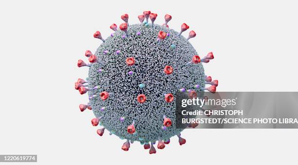 influenza virus, illustration - spread germs stock illustrations