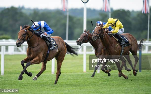 Lord North ridden by James Doyle heads to the finish line to win the Group 1 Prince Of Wales's Stakes during Day 2 of Royal Ascot at Ascot Racecourse...