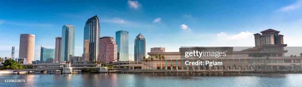 Tampa Florida USA downtown city skyline in the morning