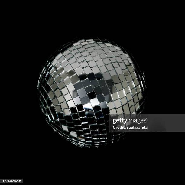 disco ball against black - silver disco ball stock pictures, royalty-free photos & images