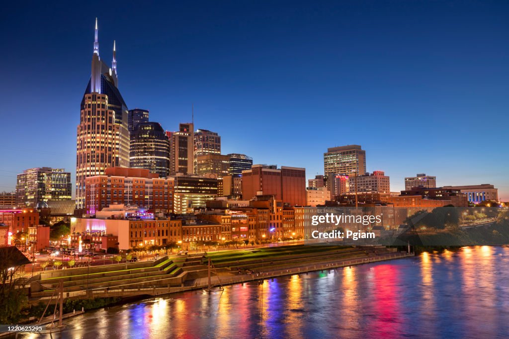 Nashville Tennessee USA horizonte de la ciudad de la ciudad