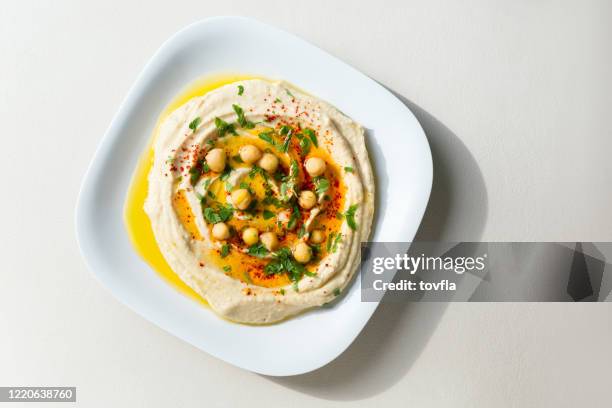 homemade hummus - side dish stock pictures, royalty-free photos & images