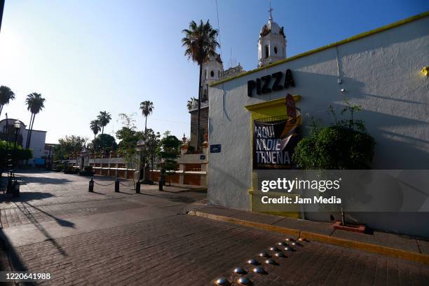 General view of an empty street on April 21, 2020 in Tlaquepaque, Mexico. Mexico started what the authorities call Stage Three of health emergency,...