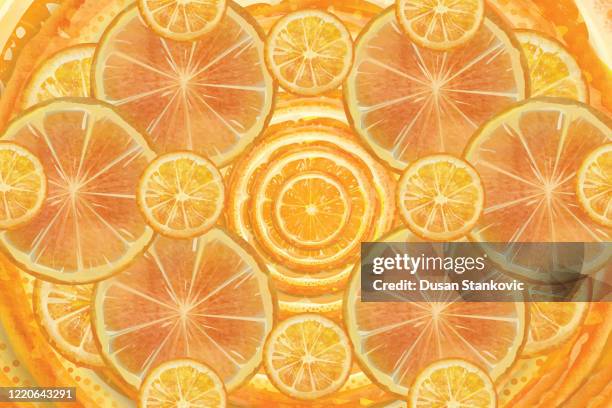 orange slices pattern stock illustration - juice squeeze stock illustrations