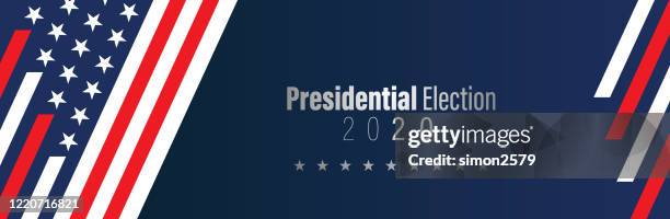 2020 usa election with stars and stripes background - voting 2020 stock illustrations