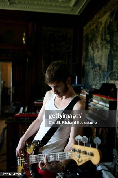 Richard Jones of English rock group The Feeling in the studio, United Kingdom, 2007.