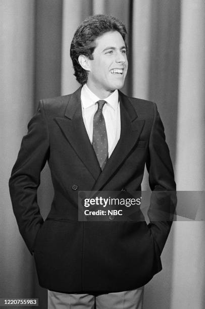 Pictured: Comedian Jerry Seinfeld performs on November 17, 1983 --