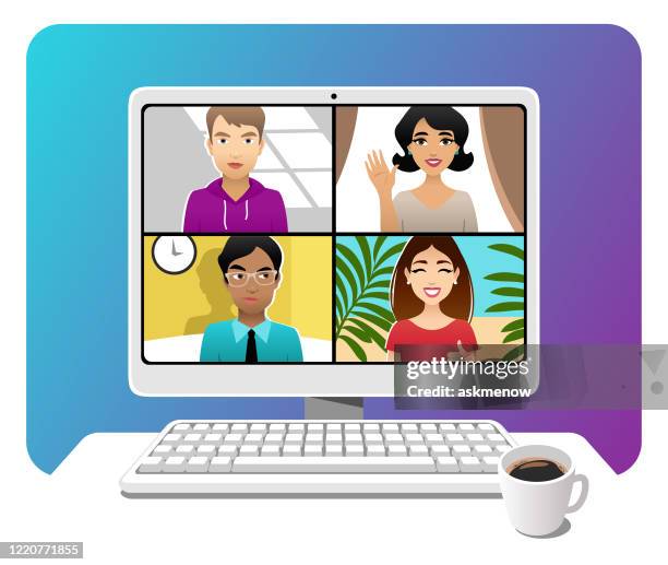 4 People On Zoom Call Photos and Premium High Res Pictures - Getty Images