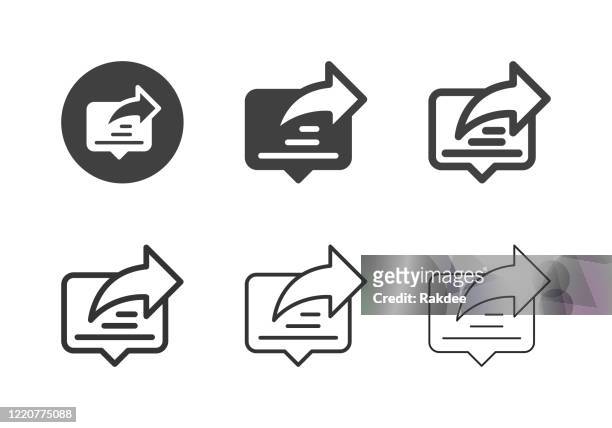 content sharing icons - multi series - content stock illustrations