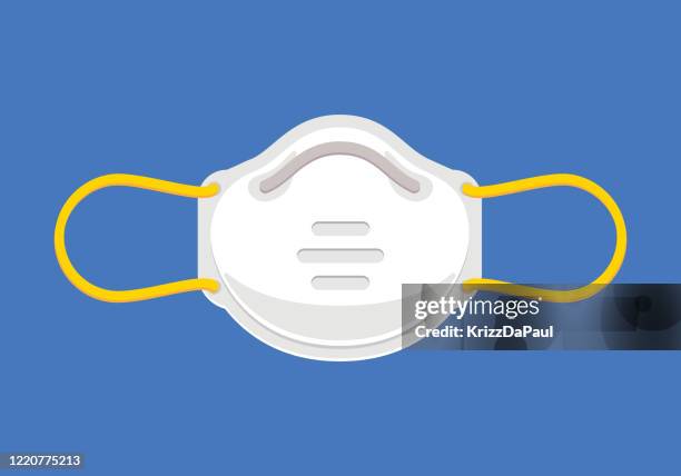 n95 face mask - breathing problem stock illustrations