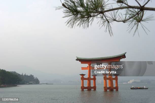 itsukushima shrine , miyajima island,japan - shinto stock pictures, royalty-free photos & images