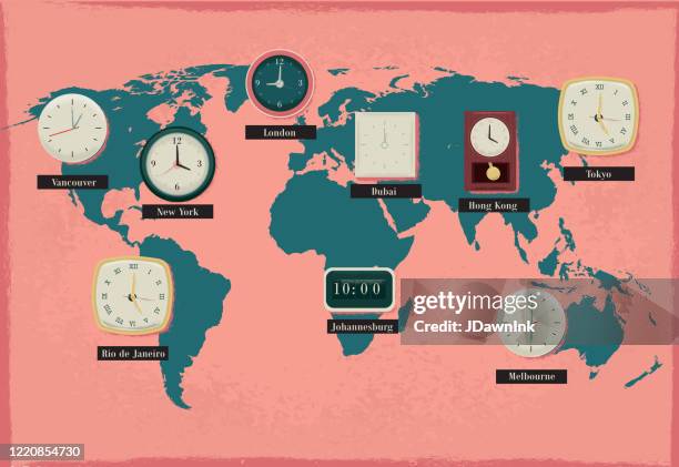 ilustrações de stock, clip art, desenhos animados e ícones de business time zone management concept - time zone