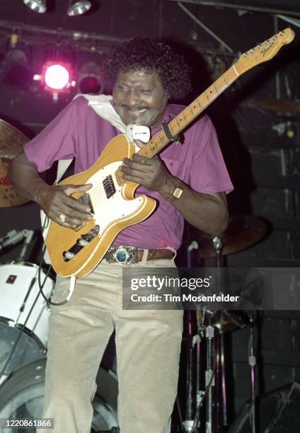 Albert Collins performs at the Catalyst on September 14, 1990 in Santa Cruz, California.