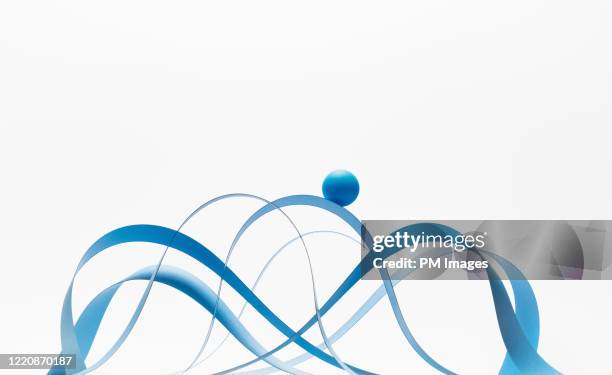 ball riding paper roller coaster - anticipation rollercoaster stock pictures, royalty-free photos & images