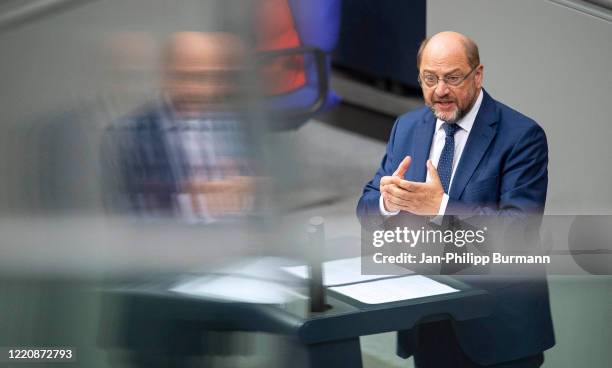 Martin Schulz during debates at the Bundestag on June 18, 2020 in Berlin, Germany.