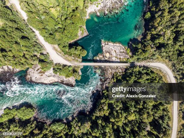 futaleufu river in the chilean patagonia - chile aerial stock pictures, royalty-free photos & images