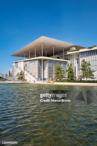 athens greece.the stavros niarchos foundation cultural center and opera house. - stavros niarchos stock pictures, royalty-free photos & images