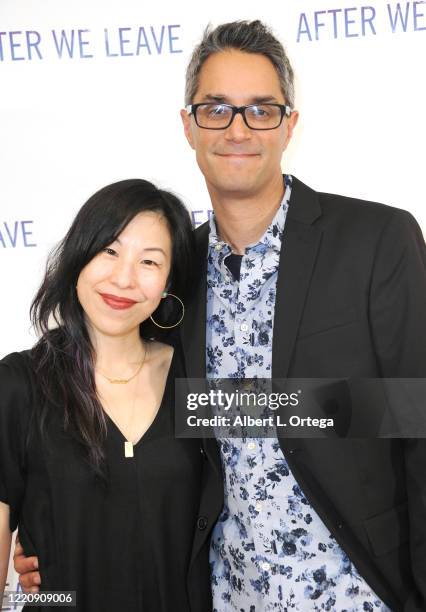 Jen Kao and Aleem Hossain attend the Premiere Of "After We Leave" held at Arena Cinelounge on February 21, 2020 in Hollywood, California.