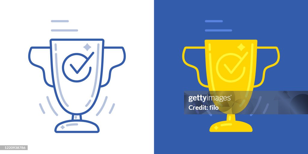 Modern Trophy Winner Success Symbol