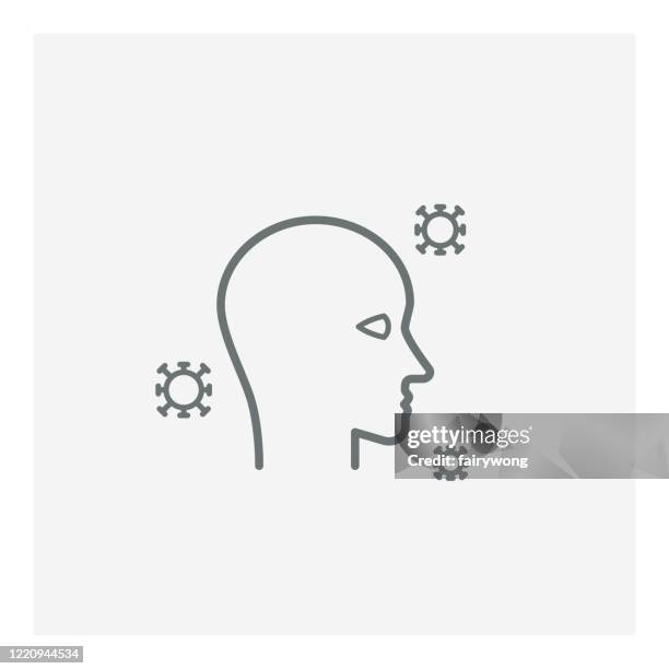 covid-19 icon - man allergies stock illustrations