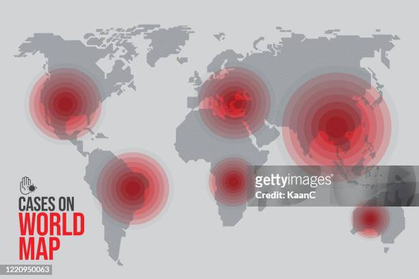 stop the spread! covid-19 outbreak influenza as dangerous flu strain cases as a pandemic concept banner flat style illustration stock illustration - epidemic map stock illustrations