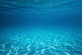Underwater empty swimming pool background