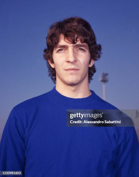 Paolo Rossi of Como poses for photo during the Serie A 1975-76, Italy.