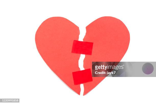 torn love heart - divorce papers stock pictures, royalty-free photos & images