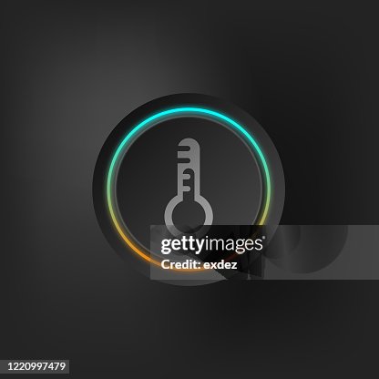 Temperature Sign On Stylized Button High-Res Vector Graphic - Getty Images
