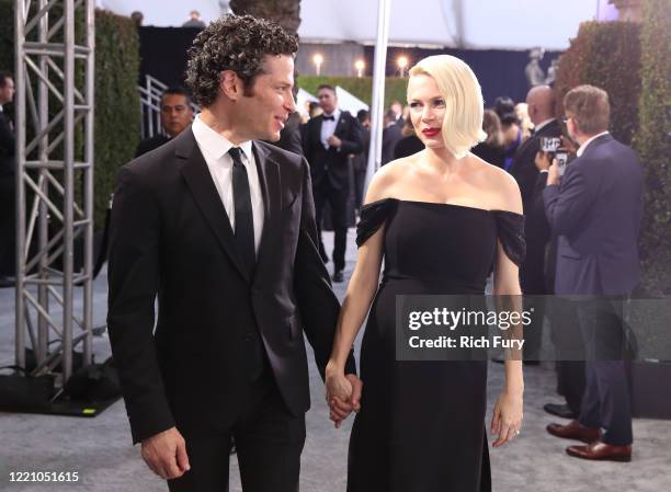 Thomas Kail and Michelle Williams attend the 26th Annual Screen Actors Guild Awards at The Shrine Auditorium on January 19, 2020 in Los Angeles,...