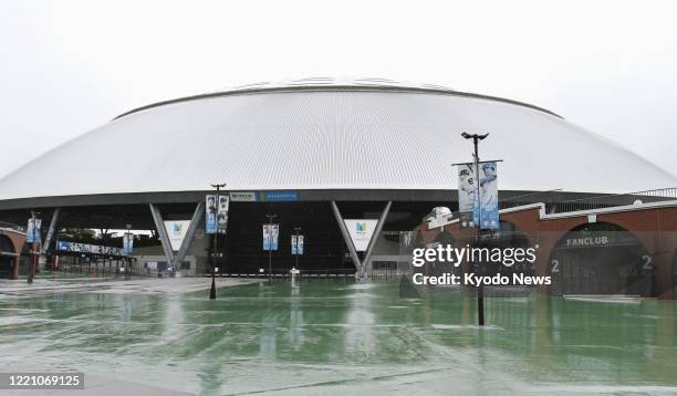 Photo shows MetLife Dome in Tokorozawa, Saitama Prefecture, on June 19 where a game between the Seibu Lions and the Nippon Ham Fighters will be held...