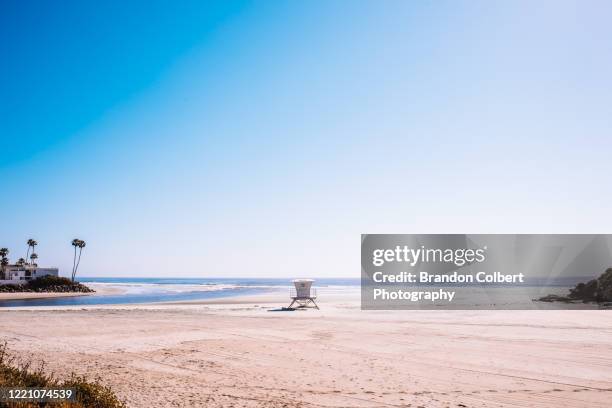 socal empty beaches, photo journalism of san diego,ca. covid-19. - costa diego imagens e fotografias de stock