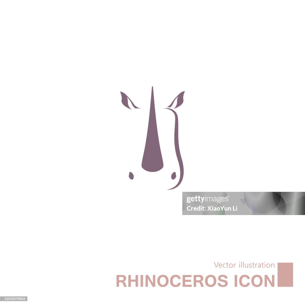 Vector drawn rhino.