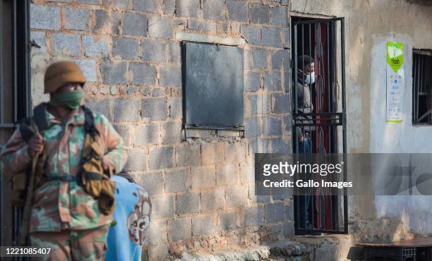 Operation Okae Molao at Alexandra Township on June 18, 2020 in Alexandra, South Africa. The objective of the operation was to ensure that communities...
