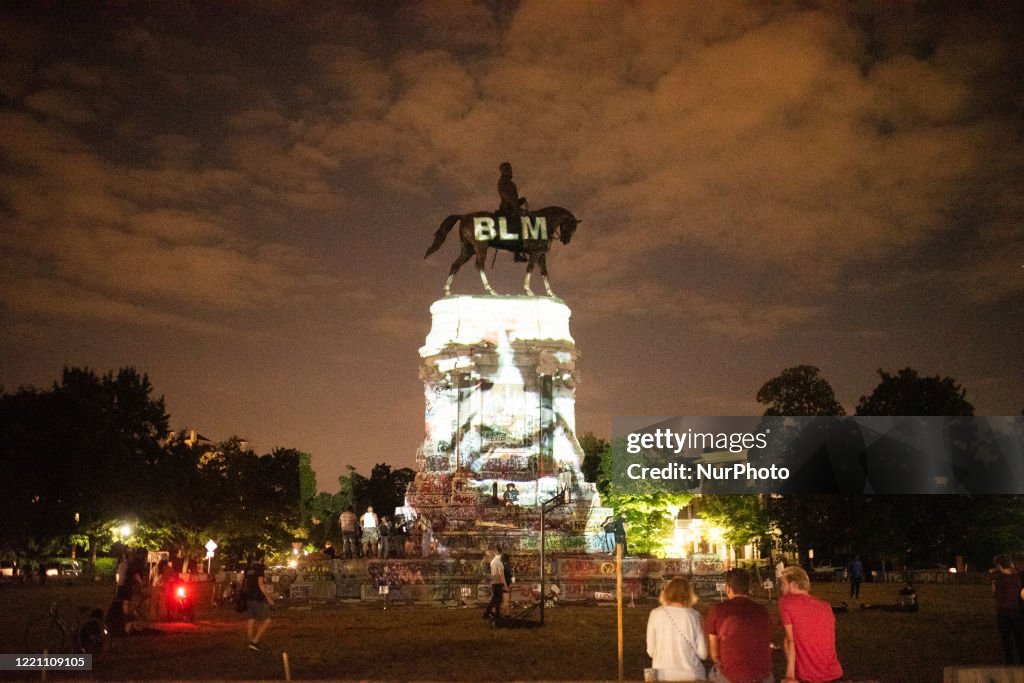 Virginia Black Lives Matter Protesters Continue To Rally To Take Down Confederate Monument