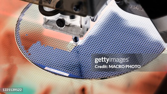 Silicon wafer negative color in machine in semiconductor manufacturing Silicon wafer negative color in machine in semiconductor manufacturing