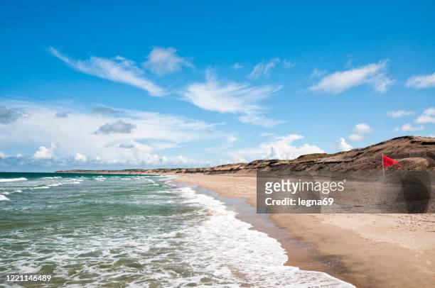 praia vazia na costa atlântica - frança - arcachon - fotografias e filmes do acervo