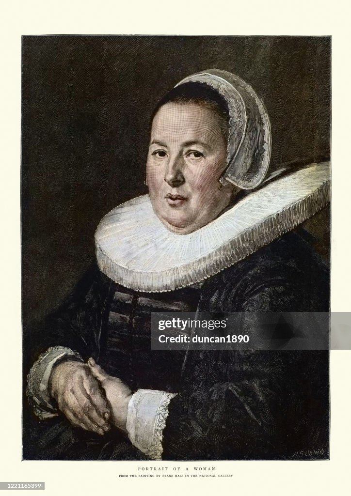 Porträt einer Frau, von Frans Hals, 17. Jahrhundert