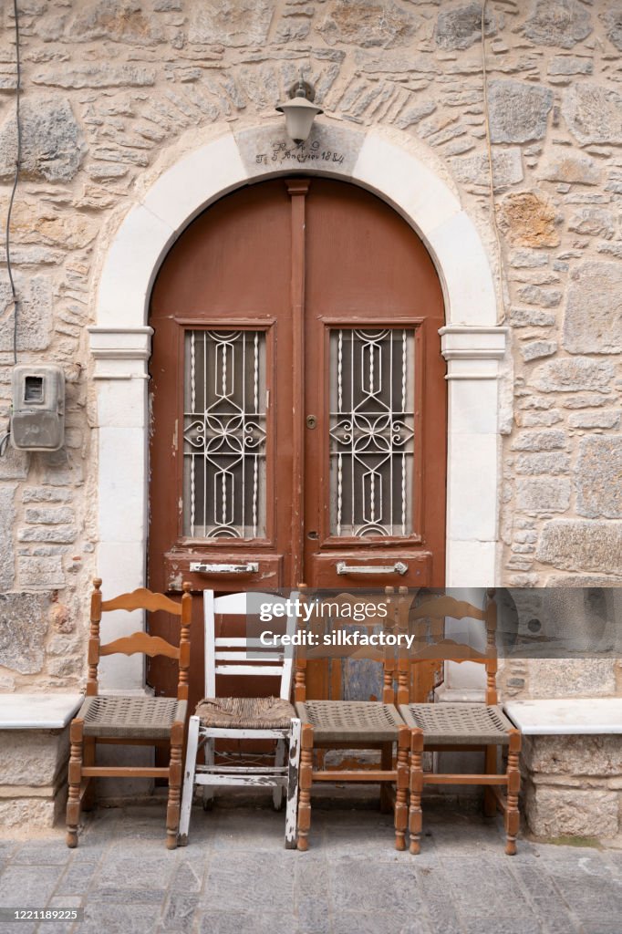 Pyrgi village on the Greek Island of Chios in the Aegean Sea