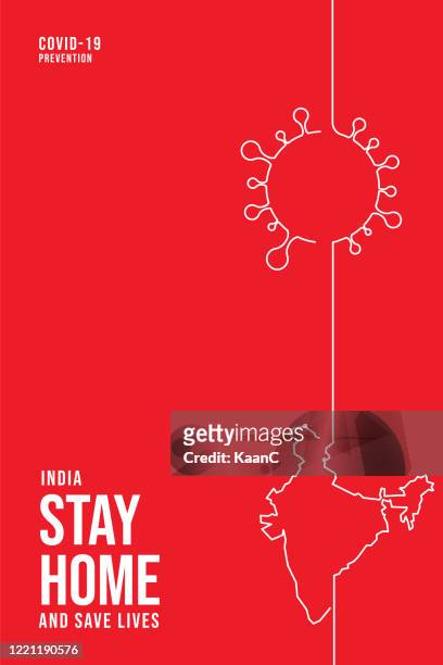india concept. covid-19 outbreak influenza as dangerous flu strain cases as a pandemic concept banner flat style illustration stock illustration - simplicity concept stock illustrations